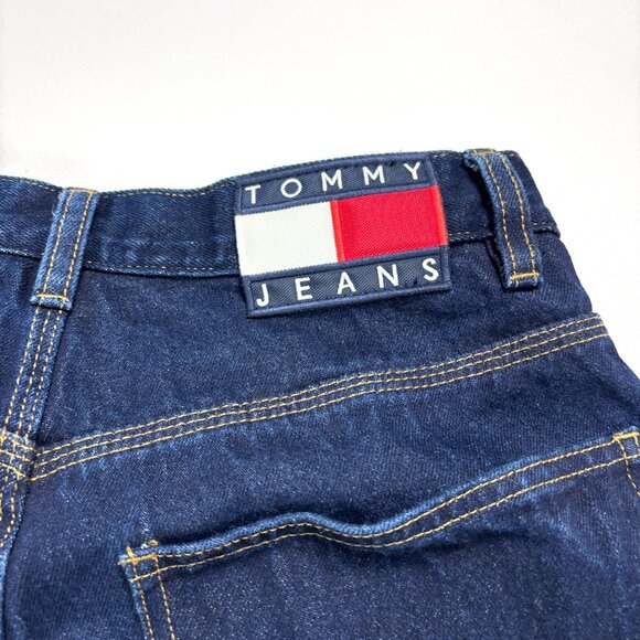 Vintage Tommy Hilfiger Y2K Carpenter Dark Wash Jeans Blue Sz 31x30 (Tag 30x32) - Picture 6 of 7